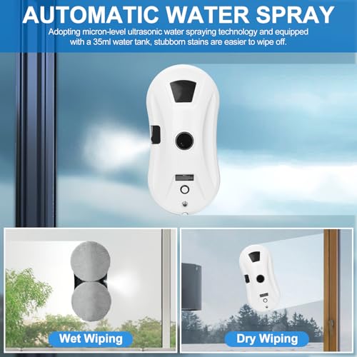 Robot Lave de Vitres Automatique Pulvérisation Automatique D'Eau Planification de Trajectoire Aspiration 2800 Pa Télécom