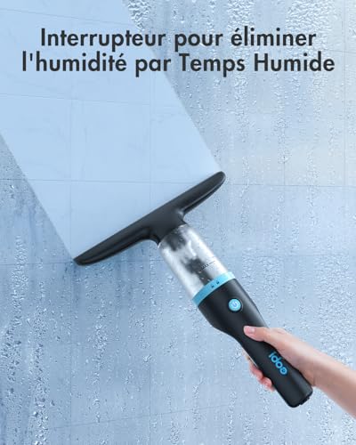 iDOO Nettoyeur Vitre Rechargeable, Nettoyage sans Traces, Autonomie de 40 Minutes  
iDOO Lave Vitresans Fil, Étanchéité 