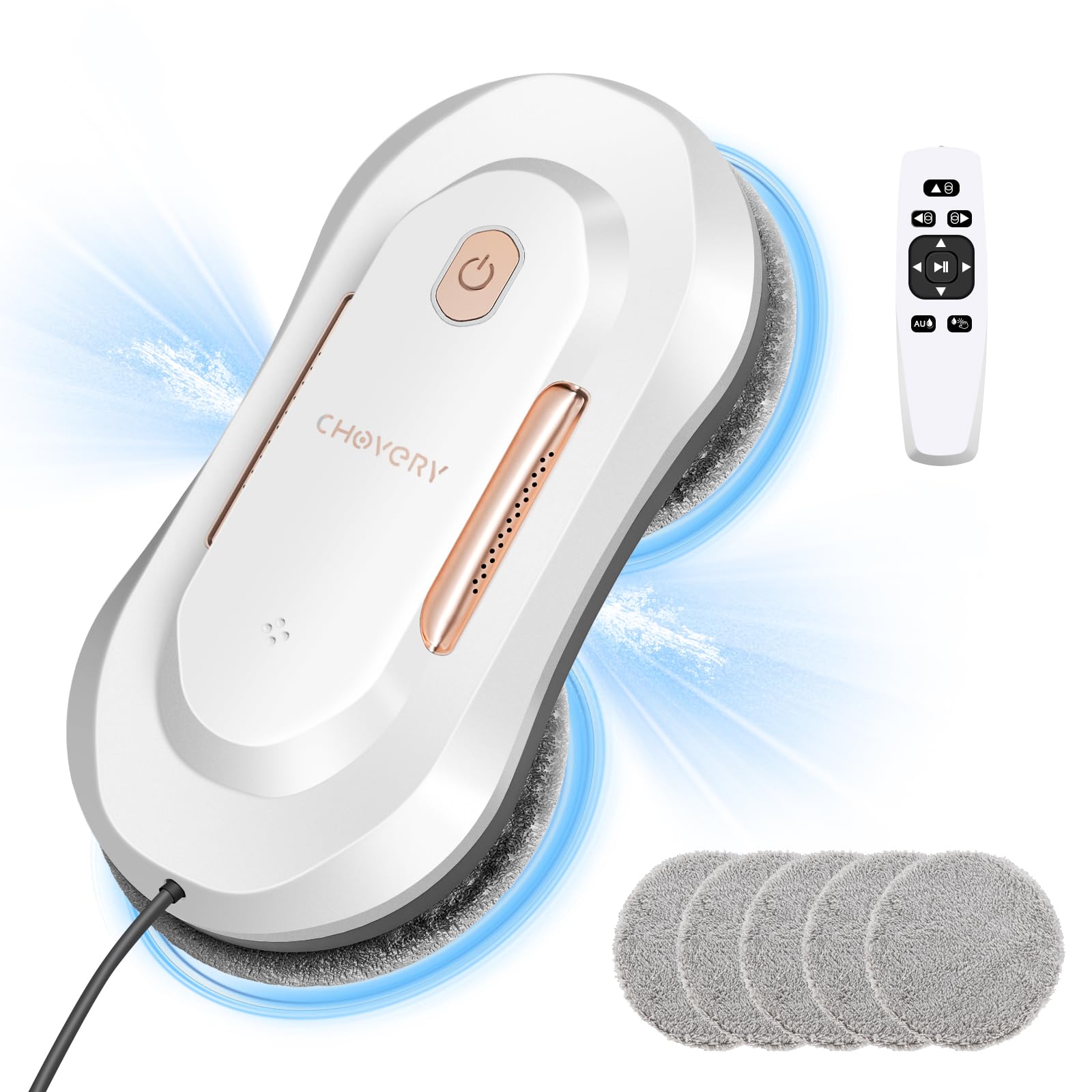 CHOVERY CL-3 Robot Nettoyeur Vitres 3800 Pa Double Pulvérisation Robot Nettoyeur Automatique pour Maison et Bureau avec 